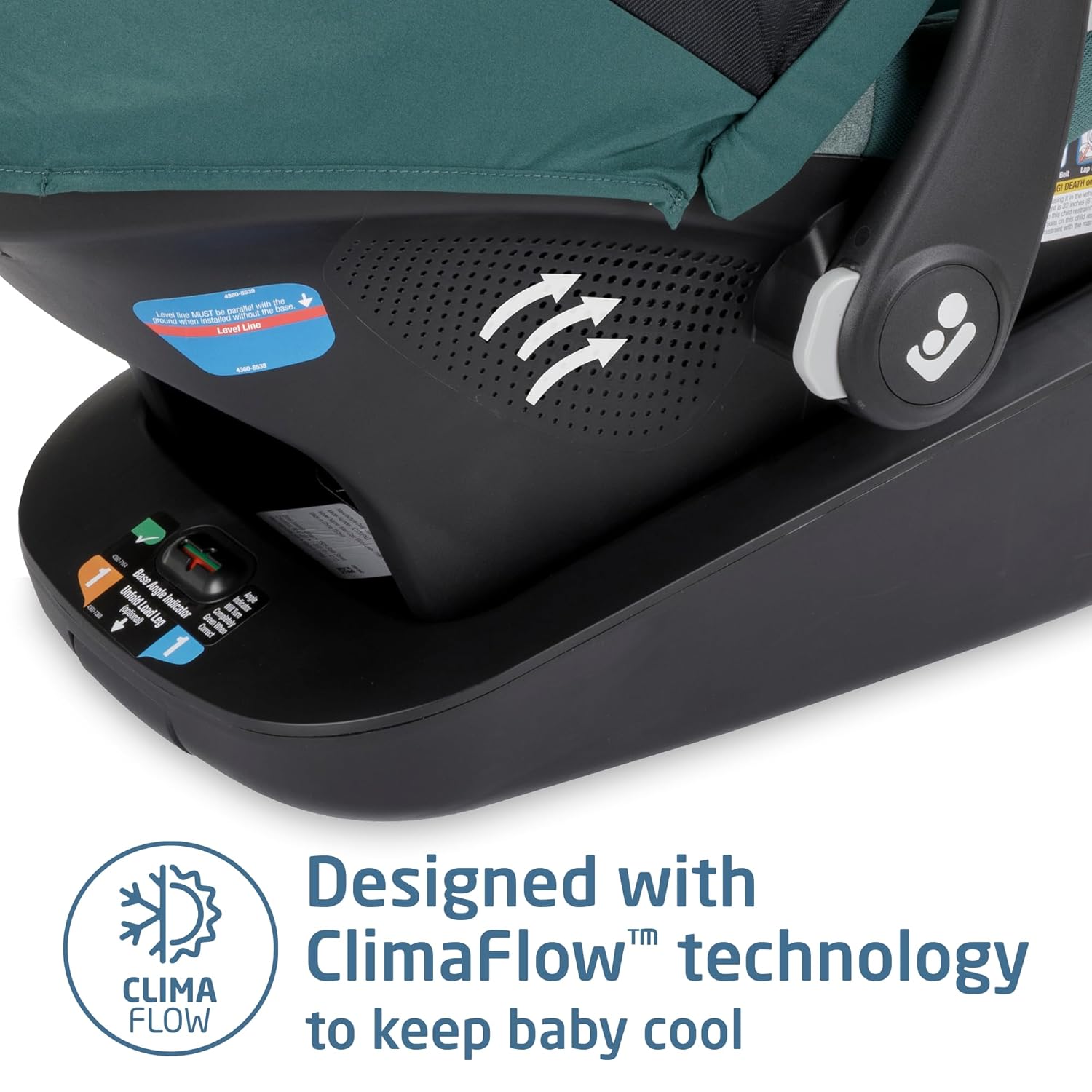Maxi-Cosi's Mico Luxe+ Baby Car Seat: Infant Car Seat with Base and Versatile Baby Carrier Seat Functionality, Essential Green Maxi-Cosi's Mico Luxe+ Baby Car Seat: Infant Car Seat with Base and Versatile Baby Carrier Seat Functionality, Essential Green