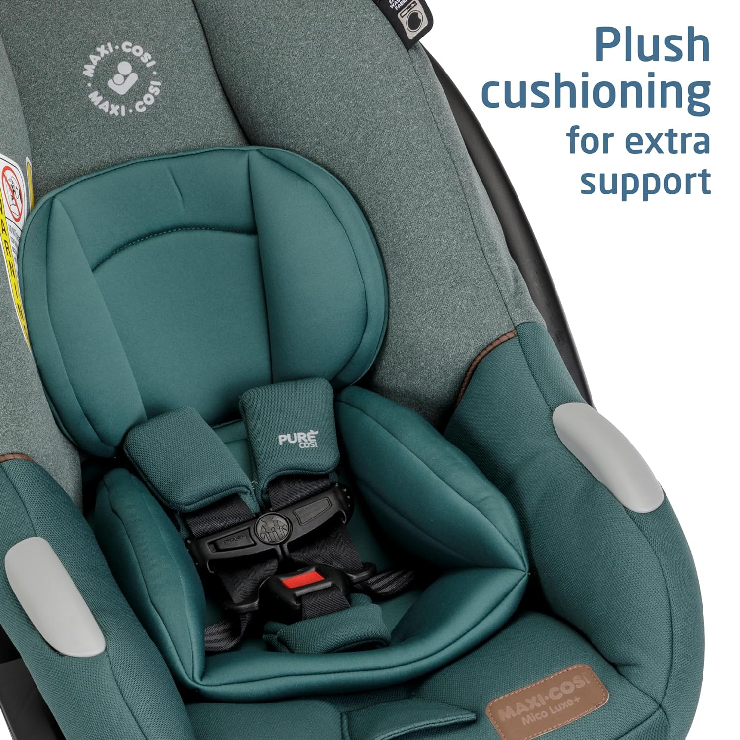 Maxi-Cosi's Mico Luxe+ Baby Car Seat: Infant Car Seat with Base and Versatile Baby Carrier Seat Functionality, Essential Green Maxi-Cosi's Mico Luxe+ Baby Car Seat: Infant Car Seat with Base and Versatile Baby Carrier Seat Functionality, Essential Green