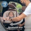 Maxi-Cosi Peri 180 Rotating Infant Car Seat, Baby Car Seat Rotating Carseat, Swivel Car Seat, Onyx Wonder