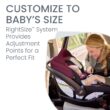 Britax Willow S Infant Car Seat with Alpine Base, ClickTight Technology, Rear Facing Car Seat with RightSize System, Ruby Onyx