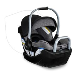 Britax Willow SC Infant Car Seat, Rear Facing Car Seat with Alpine Base, ClickTight Technology, RightSize System, Pindot Onyx