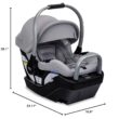 Britax Cypress Infant Car Seat, Rear Facing Car Seat with Alpine Base, ClickTight, Premium Fabrics, Ponte Glacier