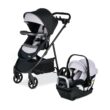 Britax Willow Brook S+ Baby Travel System, Infant Car Seat and Stroller Combo with Alpine Base, ClickTight Technology, SafeWash Insert and Cover, Glacier Onyx