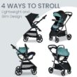 Britax Willow Brook S+ Baby Travel System, Infant Car Seat and Stroller Combo with Alpine Base, ClickTight Technology, SafeWash Insert and Cover, Jade Onyx