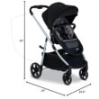 Britax Grove Modular Stroller, Lightweight Stroller with CozyFit Insert and Bumper Bar, 6 Ways to Ride, SafeWash, Pindot Onyx