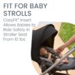 Britax Grove Modular Stroller, Lightweight Stroller with CozyFit Insert and Bumper Bar, 6 Ways to Ride, SafeWash, Pindot Onyx