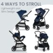Britax Willow Brook Baby Travel System, Infant Car Seat and Stroller Combo with Aspen Base, ClickTight Technology, RightSize System and 4 Ways to Stroll, Navy Glacier
