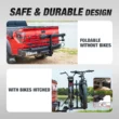 Young Electric Mate R Foldable Steel Hitch-Mount 2-Bike Rack, 200 lbs Capacity