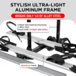 Young Electric Hitch Mount Bike Rack, 200 lbs Capacity, Aluminum for 2 E-Bikes