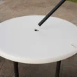 Lifetime Plastic Round Picnic Table, Almond 260205