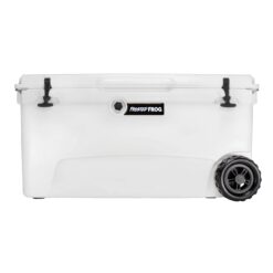 Original 110 Quart Ice Chest Heavy Duty High Performance Roto-Molded Commercial Grade Insulated Cooler with Wheels, White