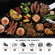 Blackstone Original 4-Burner 36" Propane Omnivore Outdoor Griddle with Hood and Folding Side Shelves