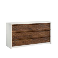 Sauder Harvey Park 6 Drawer Dresser for Bedroom Wooden Dressers & Chest of Drawers, in Soft White