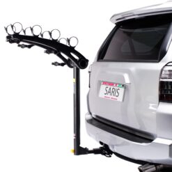 Saris Bones 4-Bike Hitch Rack Bicycle Carrier, with Easy Fold Design and Tilting Base
