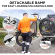 Young Electric Hitch Mount Bike Rack, 200 lbs Capacity, Aluminum for 2 E-Bikes