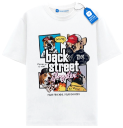 Backstreet Gangster Dog Graphic T Shirt, Street Style Dog Shirt