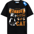 Black Cat Funny Tee, Funny Cute Cat Lover Graphic T Shirt