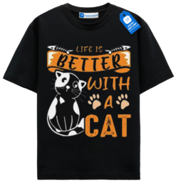 Black Cat Funny Tee, Funny Cute Cat Lover Graphic T Shirt