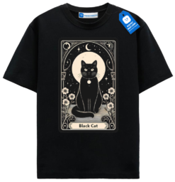 Black Cat Tee, Cat Lovers Gift