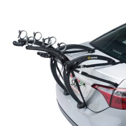 Saris Bones 3-Bike Trunk Rack Bicycle Carrier, Durable, Rust-Free, Anti-Sway Straps, Fits Most Vehicles, Made in USA, Arc-Based Design, 100% Recyclable Materials