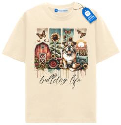 Bulldog Life Shirt, Bulldog Mom Shirt, Cute Farm Dog T Shirt, Country Sunflower Bulldog Lover Tee