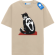 Cat With Ghostly Print Tee, Halloween Cat T Shirt