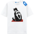 Cat With Ghostly Print Tee, Halloween Cat T Shirt