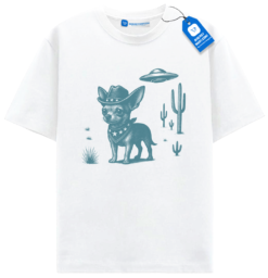 Chihuahua Cowboy Tee, Vintage Ufo Western Country Dog Lover T Shirt