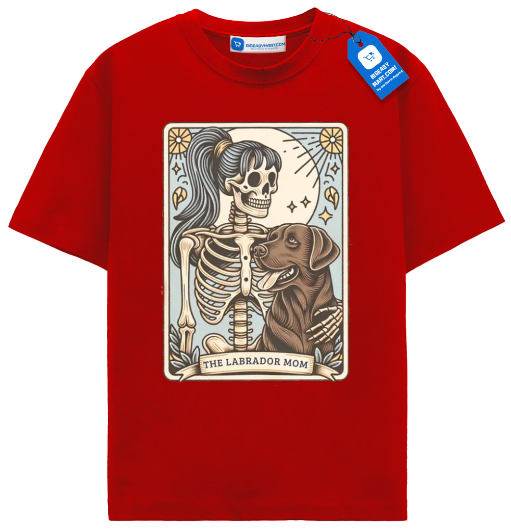Chocolate Lab Mom Tarot Card T Shirt, Gift For Lab Dog Mama Chocolate Lab Mom Tarot Card T Shirt, Gift For Lab Dog Mama
