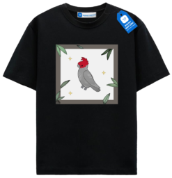 Colorful Bird Shirt – Red Crested Parrot T-Shirt – Cute Cockatoo Graphic Tee – Exotic Bird Lover Gift