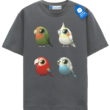 Colorful Birds Collection T Shirt, Cute Parrot Tee, Cockatiel Budgie Lovebird Shirt, Bird Lover Gift
