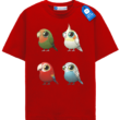 Colorful Birds Collection T Shirt, Cute Parrot Tee, Cockatiel Budgie Lovebird Shirt, Bird Lover Gift