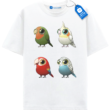 Colorful Birds Collection T Shirt, Cute Parrot Tee, Cockatiel Budgie Lovebird Shirt, Bird Lover Gift