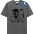 Cowboy Pug Shirt, Vintage Ufo Western T Shirt For Dog Lover