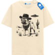 Cowboy Pug Shirt, Vintage Ufo Western T Shirt For Dog Lover
