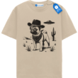 Cowboy Pug Shirt, Vintage Ufo Western T Shirt For Dog Lover