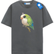 Cute Green Parrot T Shirt, Colorful Bird Tee, Pet Lover Shirt, Casual Animal Top