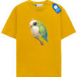 Cute Green Parrot T Shirt, Colorful Bird Tee, Pet Lover Shirt, Casual Animal Top