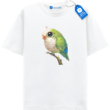 Cute Green Parrot T Shirt, Colorful Bird Tee, Pet Lover Shirt, Casual Animal Top