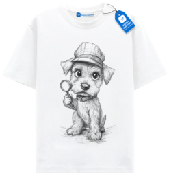 Detective Dog T Shirt, Smart Dog Lover Gift, Detective Dog T Shirt