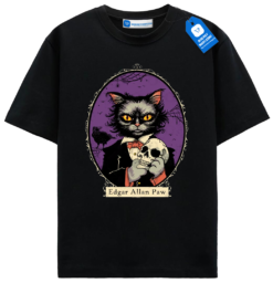 Edgar Allan Paw Tee, Halloween Cat Shirt