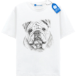 English Bulldog T Shirt, Bulldog Face Drawing Tee, Dog Dad Bulldog Gift