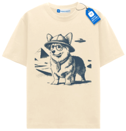 Explorer Corgi Tee, Vintage Dog Shirt