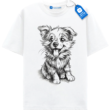 Fluffy Happy Dog T Shirt, Funny Puppy Lover Gift, Scruffy Cute Dog Tee