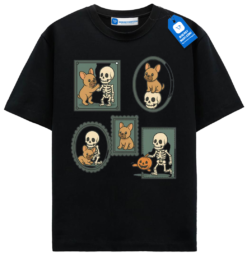 French Bulldog Skeleton Halloween Shirt, Dog Lover Fall Tee