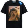 Funny Aviator Cat T Shirt, Cute Kitty Tee, Meme Pet Lover Shirt, Cool Casual Top