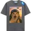 Funny Aviator Cat T Shirt, Cute Kitty Tee, Meme Pet Lover Shirt, Cool Casual Top