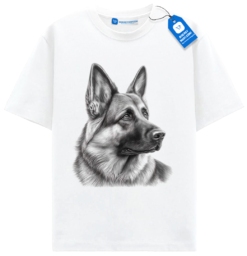 German Shepherd Dog T Shirt, Intelligent Dog Face Tee, Service Dog Gift Idea