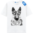 German Shepherd Line Art T Shirt, Loyal Dog Lover Gift, Military Dog Tribute Shirt