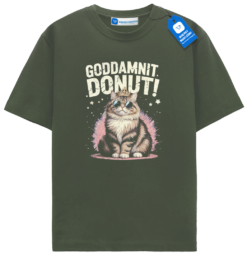 Goddamnit Donut Cat T Shirt, Funny Cat Mom Gift, Cool Sunglasses Cat Tee, Cute Cat Lover Shirt